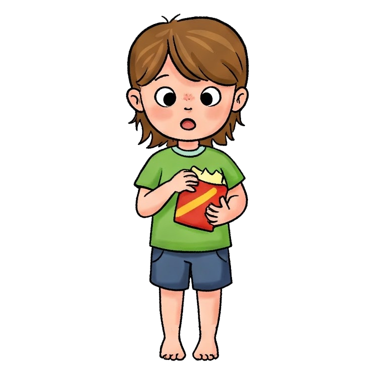 have a snack แปลว่า กินขนม