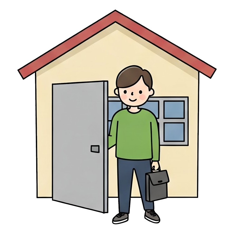 leave home แปลว่า ออกจากบ้าน