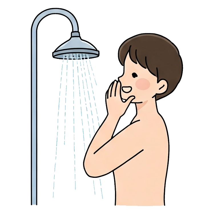 take a shower แปลว่า อาบน้ำฝักบัว
