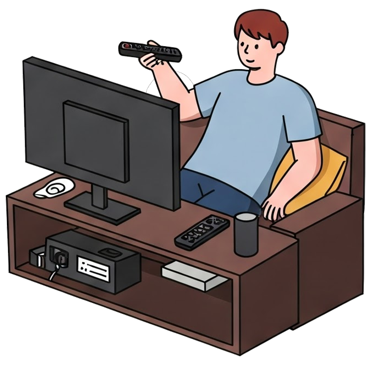 watch TV แปลว่า ดูทีวี