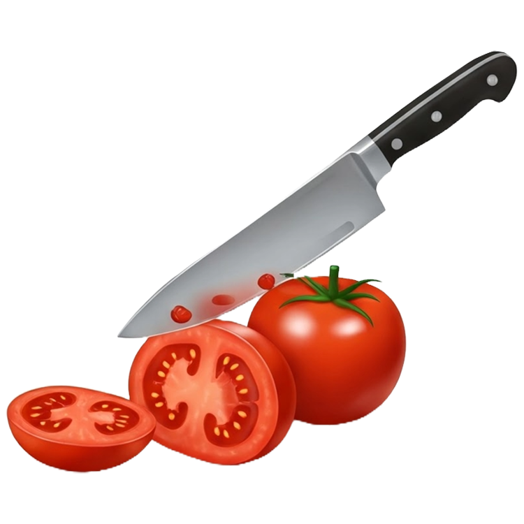 cut tomatoes แปลว่า หั่นมะเขือเทศ