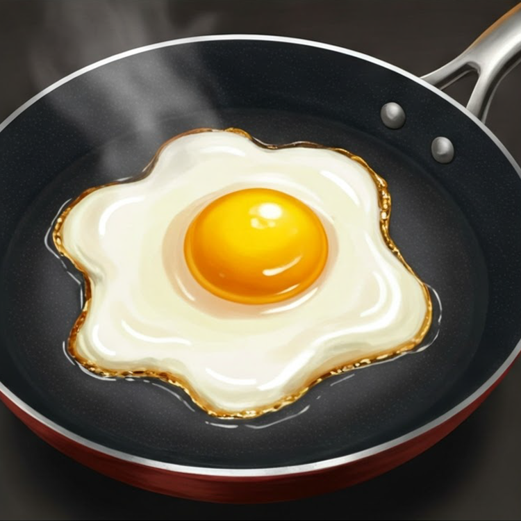 fry an egg แปลว่า ทอดไข่