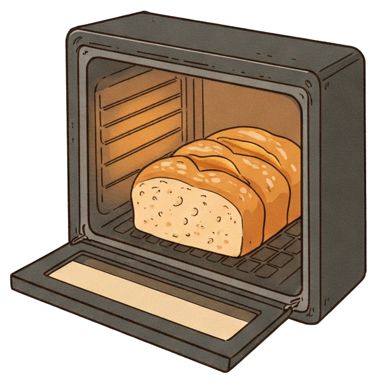 bake a bread แปลว่า อบขนมปัง