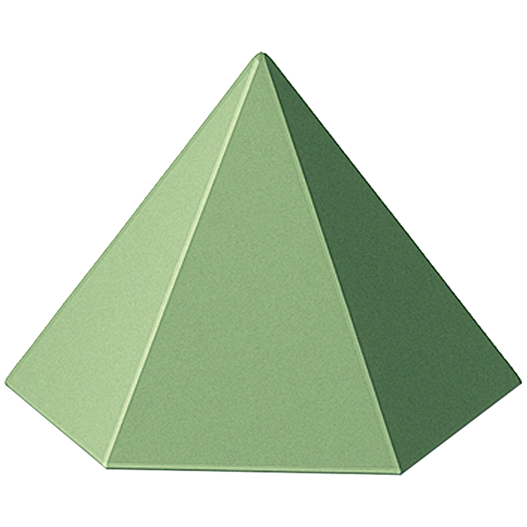 hexagonal pyramid แปลว่า พีระมิดหกเหลี่ยม