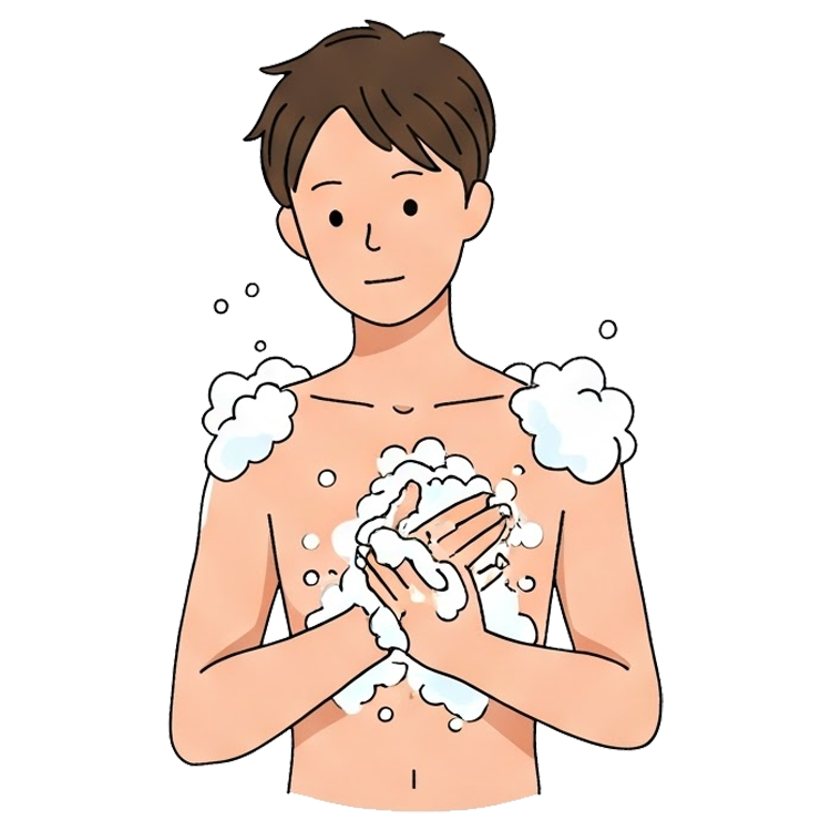 soap myself แปลว่า ถูสบู่