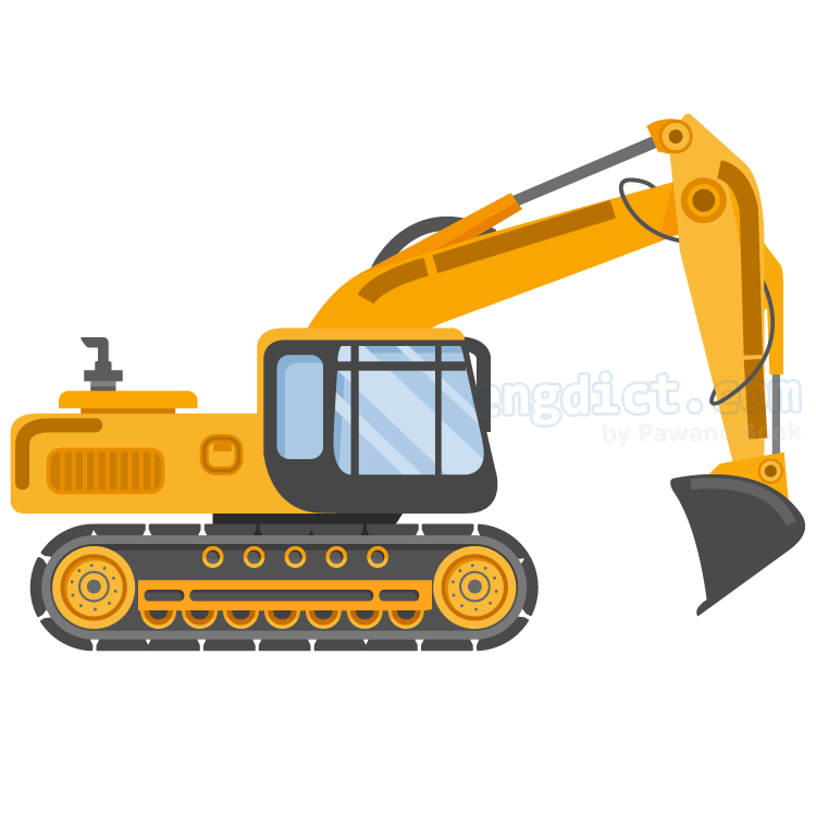 backhoe แปลว่า รถขุด,รถเจาะ