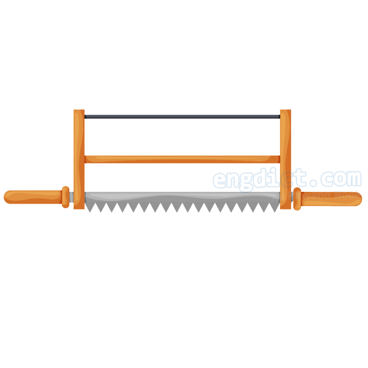bucksaw แปลว่า เลื่อยสองมือใช้ตัดไม้