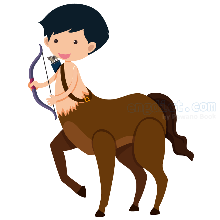 centaur แปลว่า สัตว์ในเทพนิยายกรีกที่มีหัวเป็นคนมีตัวเป็นม้า