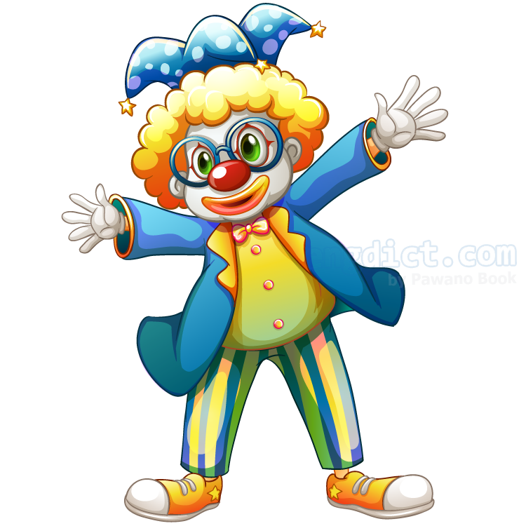 clown (เคลาน์) แปลว่าอะไร? ดูความหมาย ภาพประกอบ ตัวอย่างประโยค | ENGDICT.COM Clown (เคลาน์) แปลว่าอะไร? ดูความหมาย ภาพประกอบ ตัวอย่างประโยค | Engdict.Com