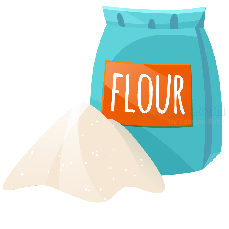 flour แปลว่า แป้งทำอาหาร
