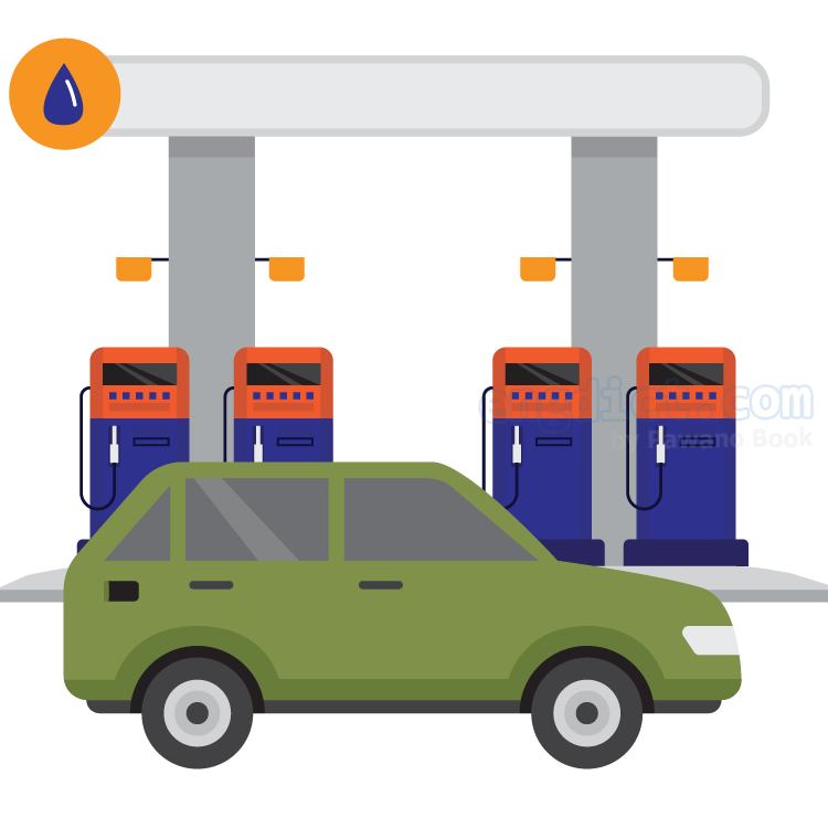 gas station แปลว่า ปั๊มน้ำมัน