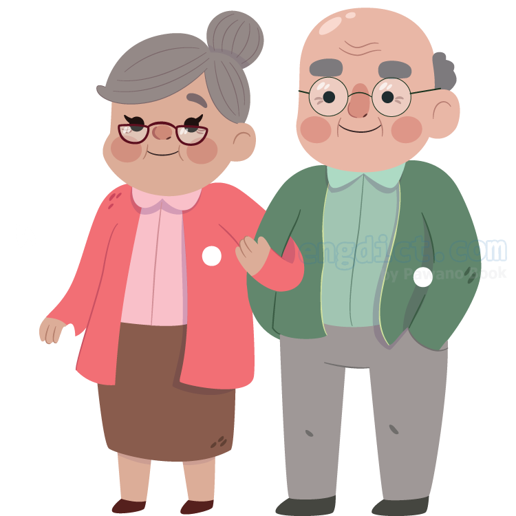 grandparents แปลว่า ปู่,ย่า,ตา,ยาย