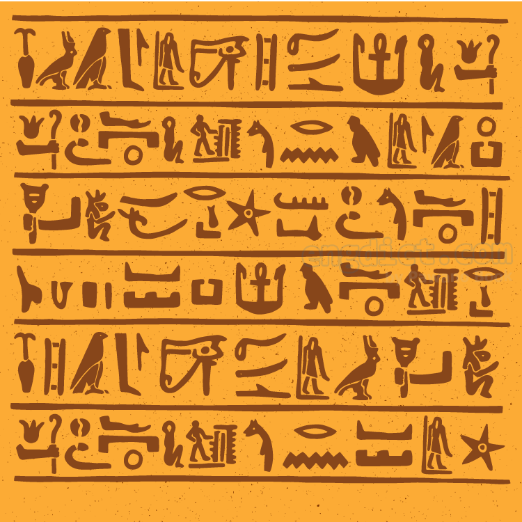 hieroglyphics แปลว่า อักษรหรือสัญลักษ์อียิปต์โบราณ