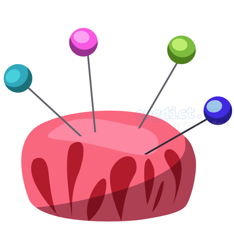 pincushion แปลว่า หมอนปักเข็มหมุด