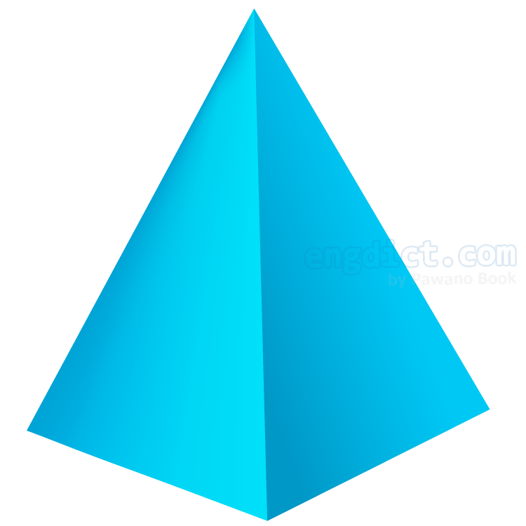 square pyramid แปลว่า พีระมิดสี่เหลี่ยม