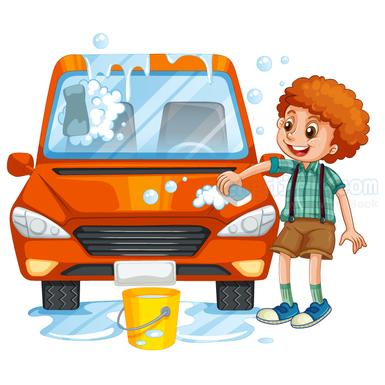 wash the car แปลว่า ล้างรถ