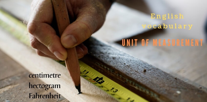 คำศัพท์ภาษาอังกฤษเกี่ยวกับมาตราวัด