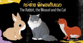 นิทานสองภาษาเรื่องกระต่าย พังพอนกับแมวให้ข้อคิดคติสอนใจพร้อมคำศัพท์ภาษาอังกฤษ