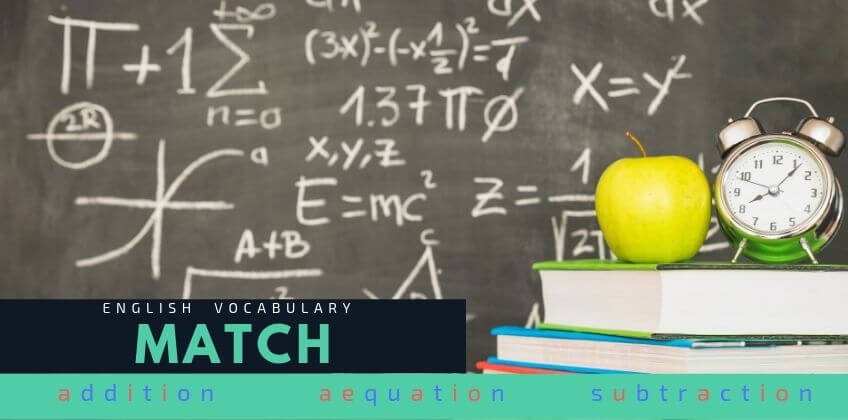 คำศัพท์เกี่ยวกับคณิตศาสตร์ เป็นภาษาอังกฤษ