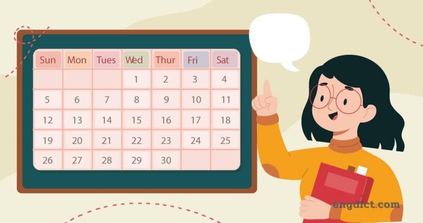 ประโยคและบทสนทนาภาษาอังกฤษถามตอบเรื่องวันและเดือนพร้อมเสียงประกอบและคำแปล ประโยคและบทสนทนาภาษาอังกฤษถามตอบเรื่องวันและเดือนพร้อมเสียงประกอบและคำแปล
