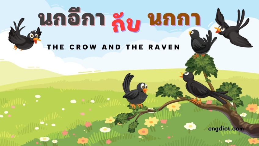 นกอีกากับนกกา | The Crow and the Raven